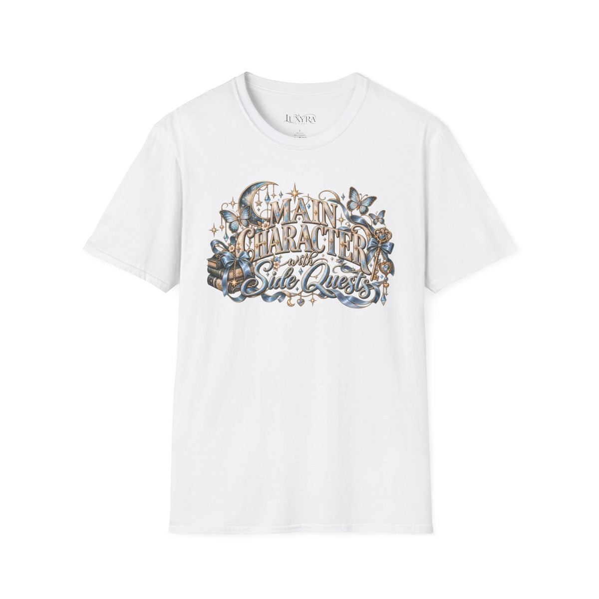 Main Character with Side Quests Blue Tee