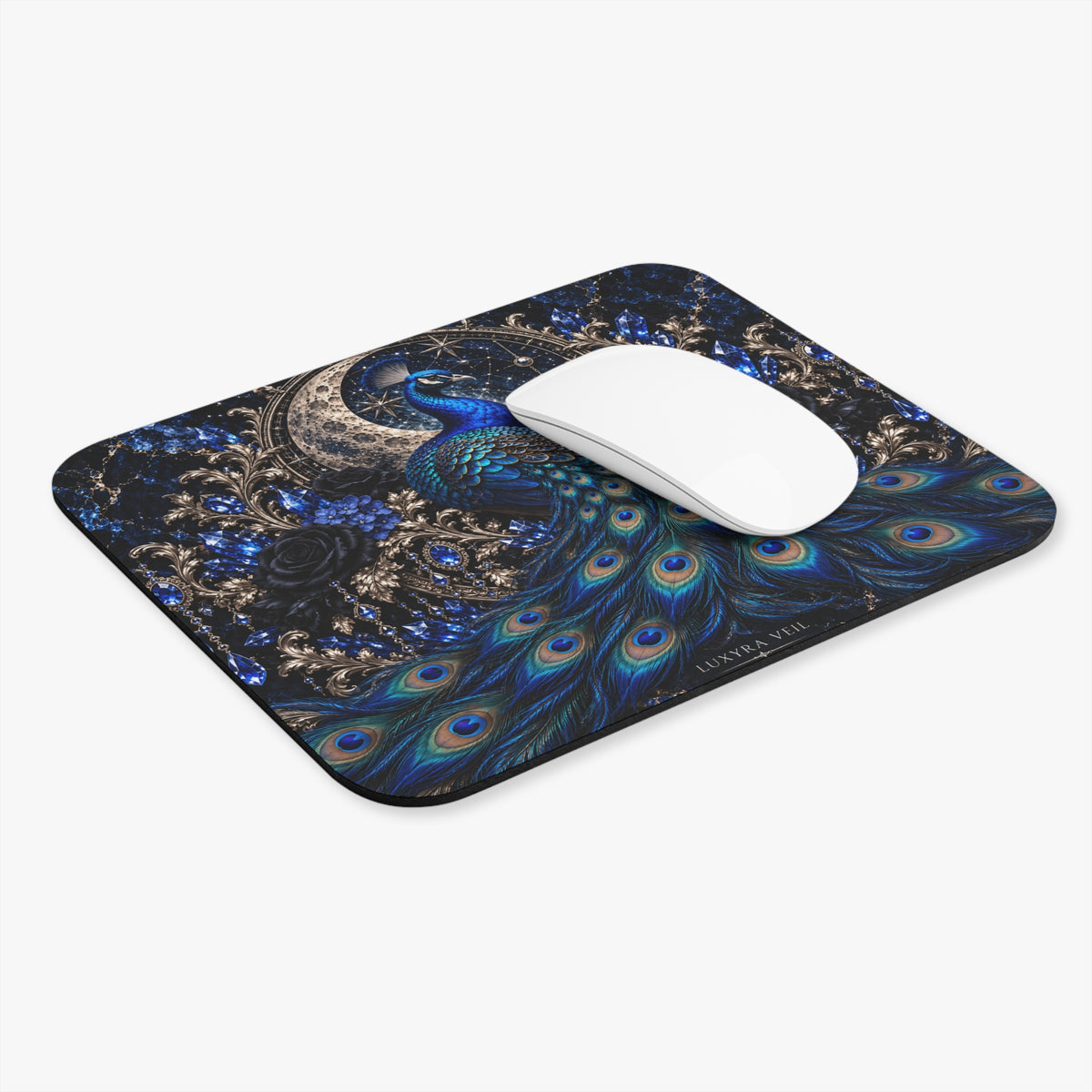 Sapphire Peacock Mouse Mat