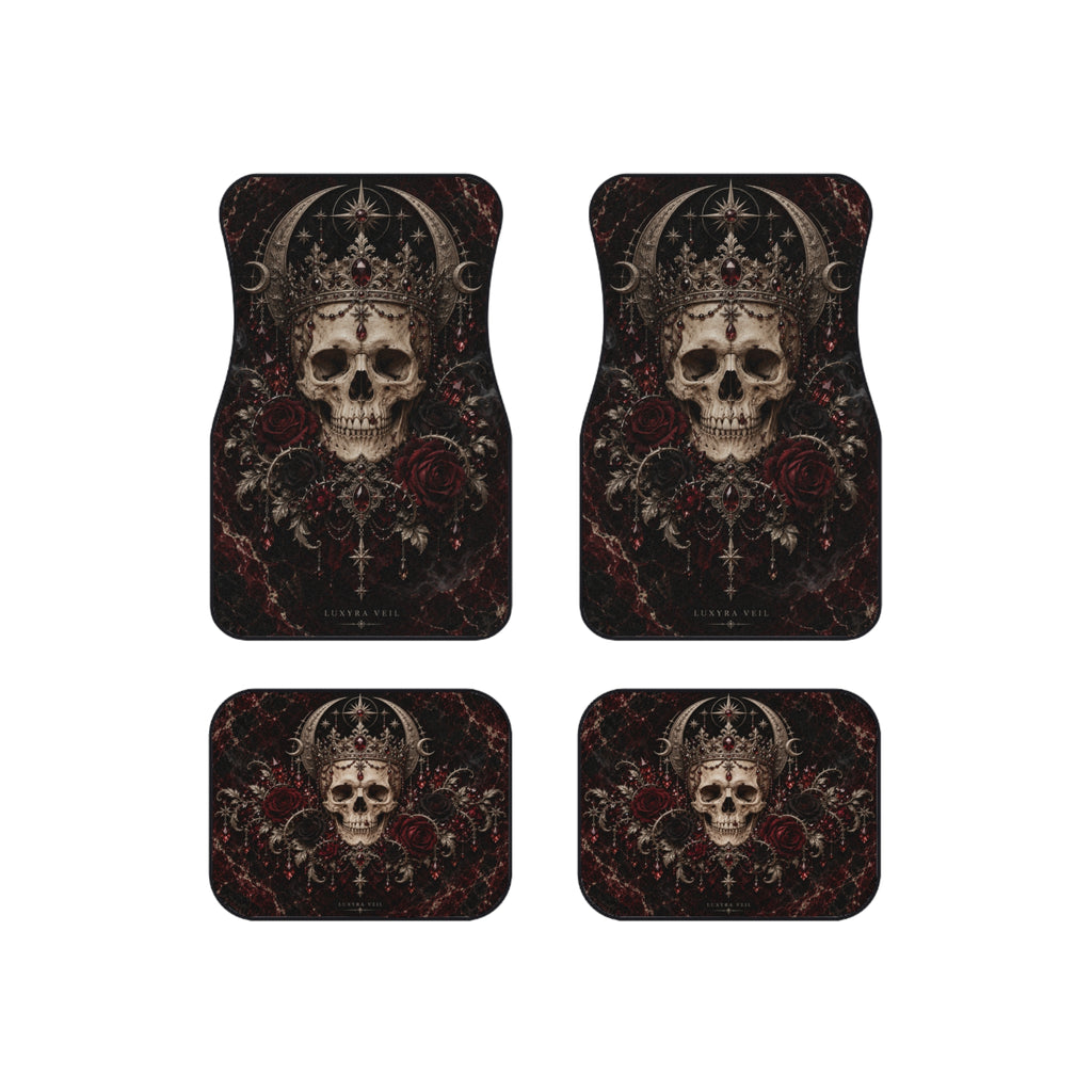 Crowned Skull Car Floor Mats – Set of 4