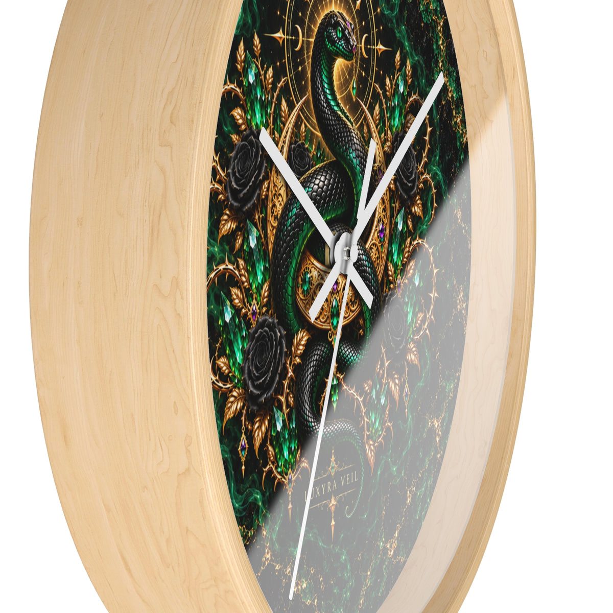 Emerald Serpent Wall Clock
