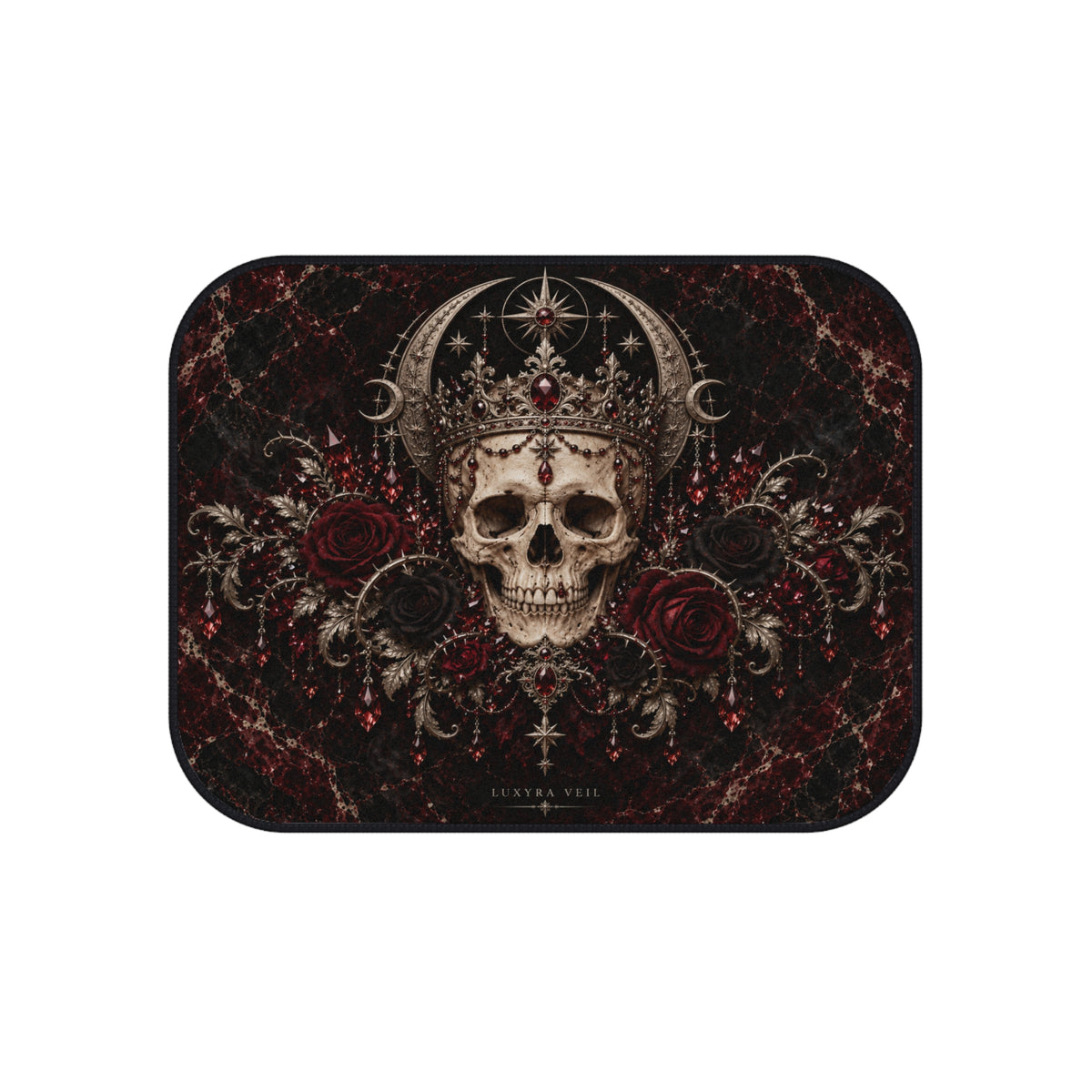Crowned Skull Car Floor Mats – Set of 4