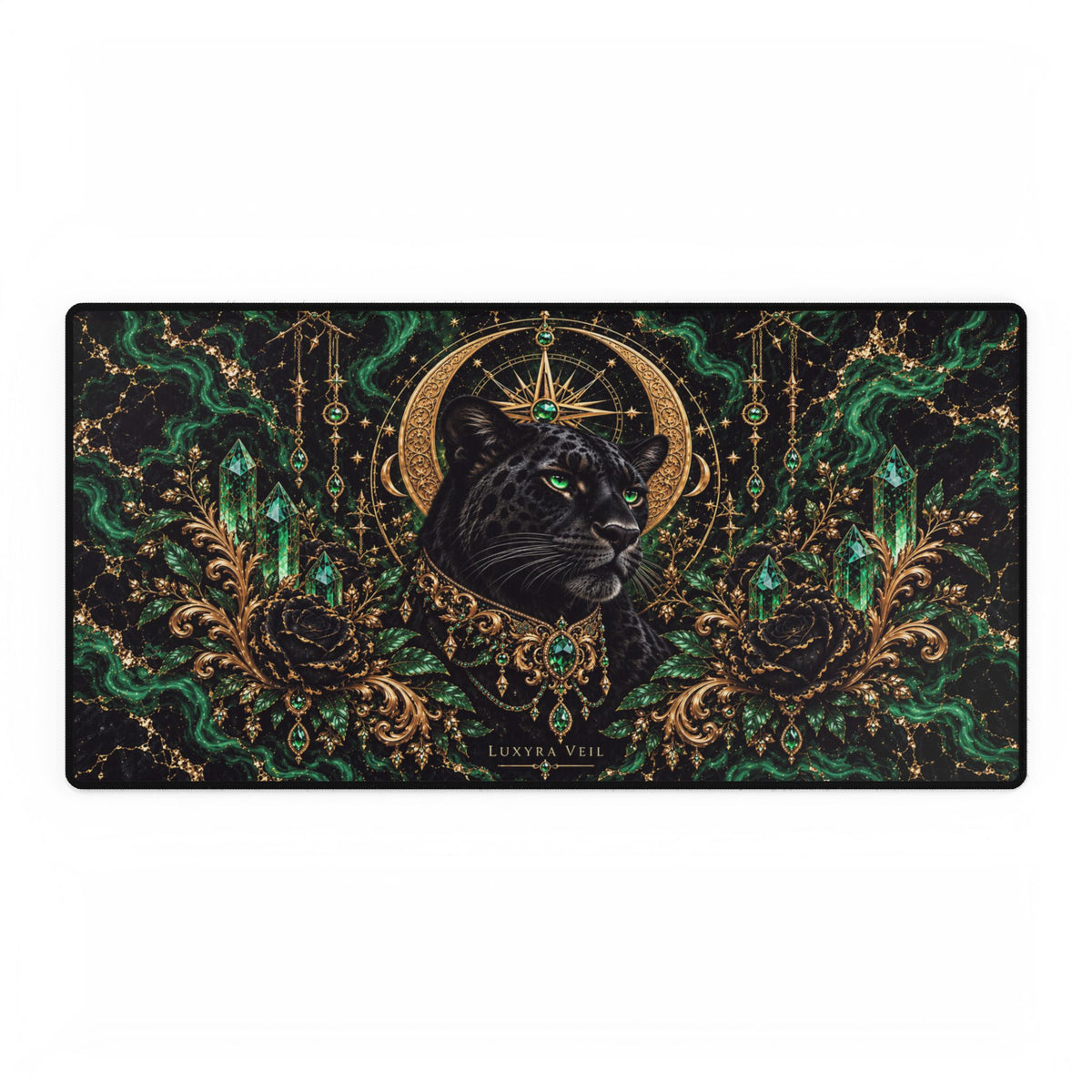 Emerald Panther Desk Mat
