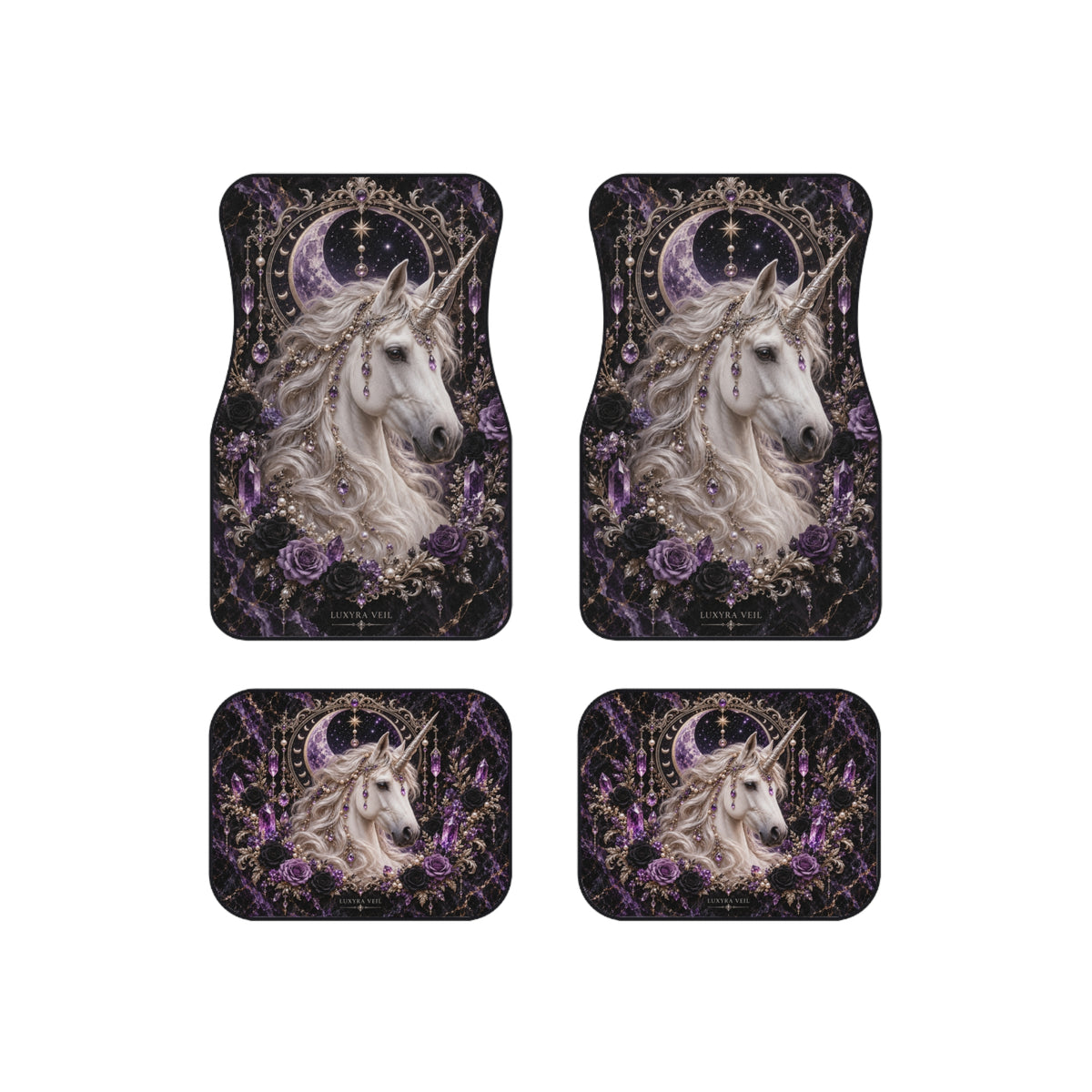 Celestial Unicorn Car Floor Mats – Set of 4