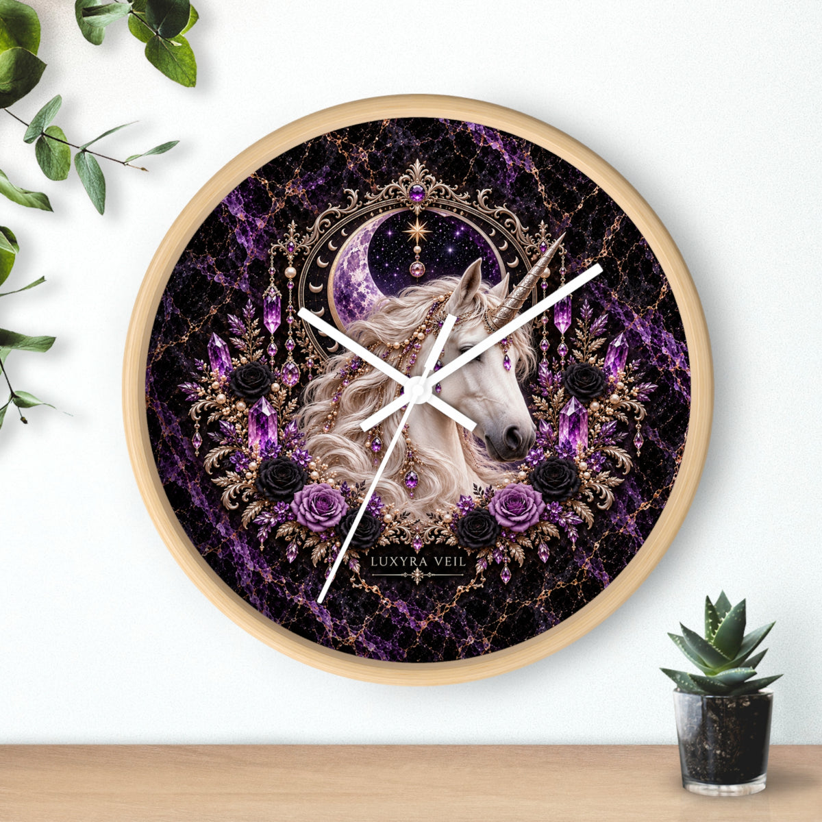 Celestial Unicorn Wall Clock