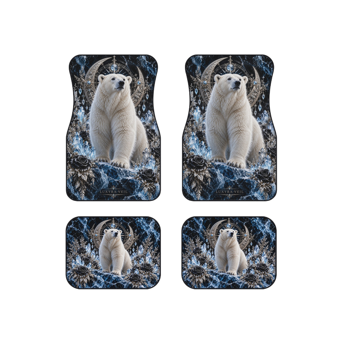 Arctic Polar Bear Car Floor Mats – Set of 4