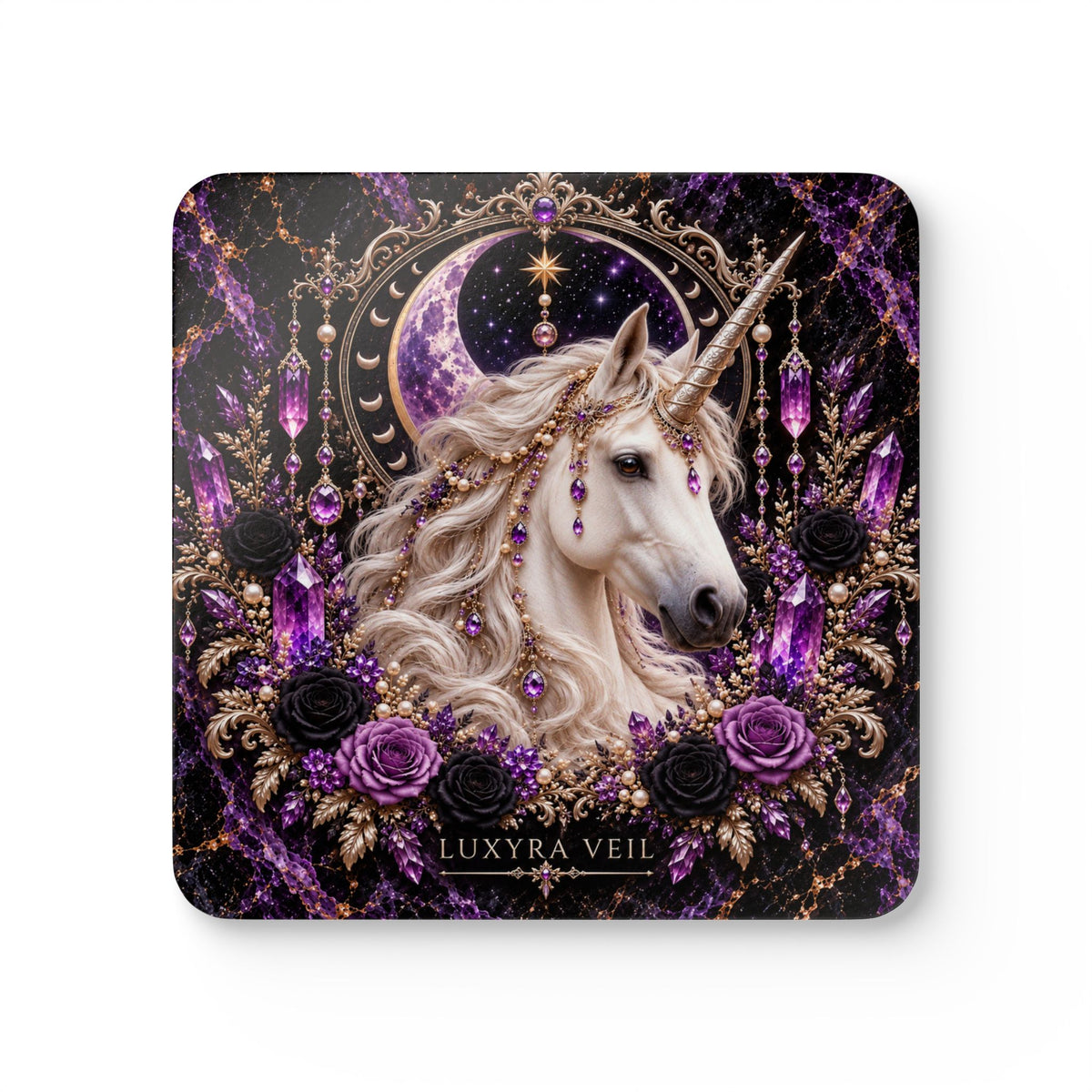 Celestial Unicorn Cork Coaster Set