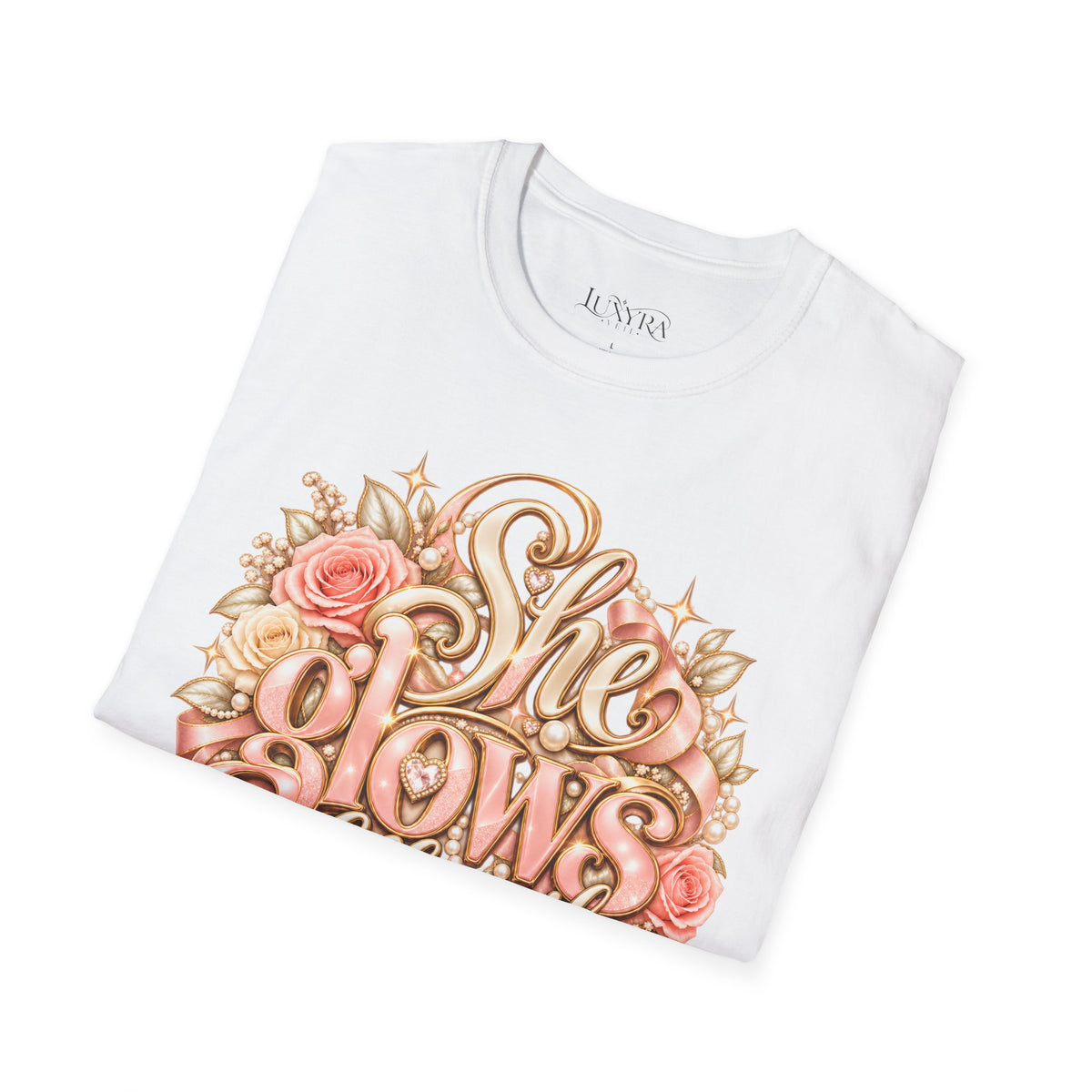 She Glows Differently Peach Tee