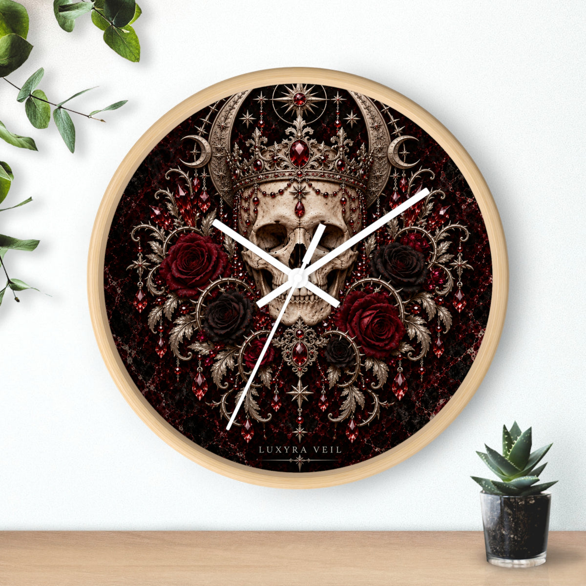 Crowned Skull Wall Clock