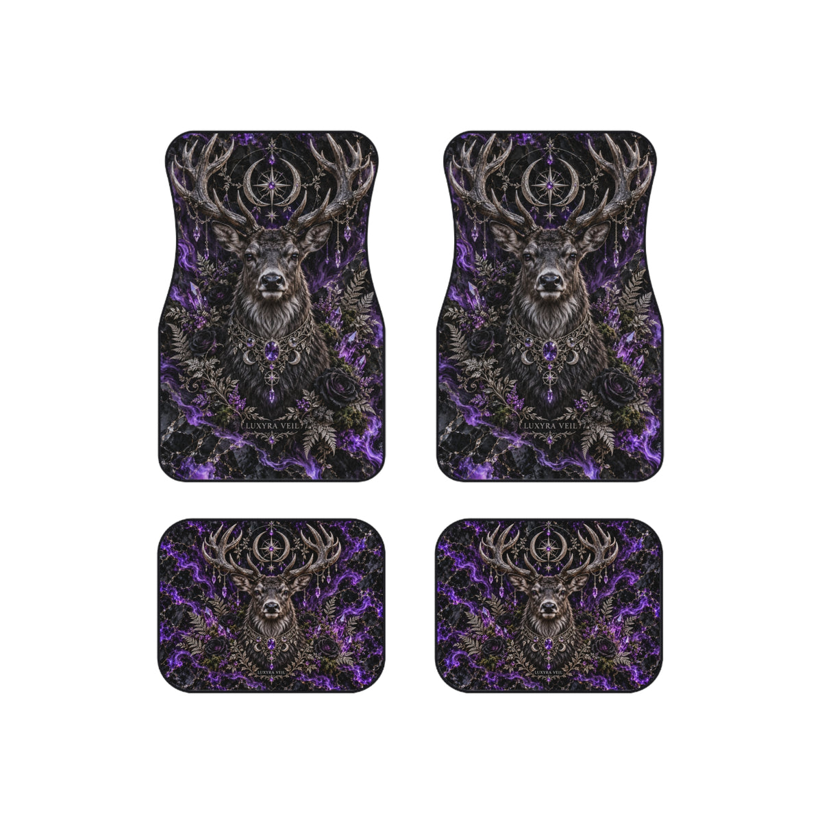 Amethyst Stag Car Floor Mats – Set of 4