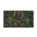 Emerald Panther Stitched-Edge Desk Mat