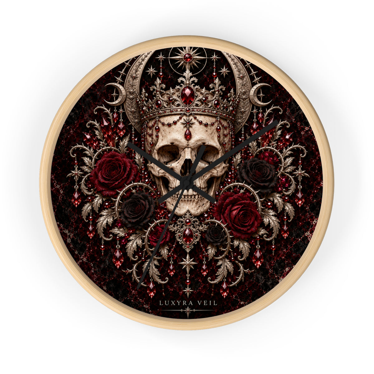 Crowned Skull Wall Clock