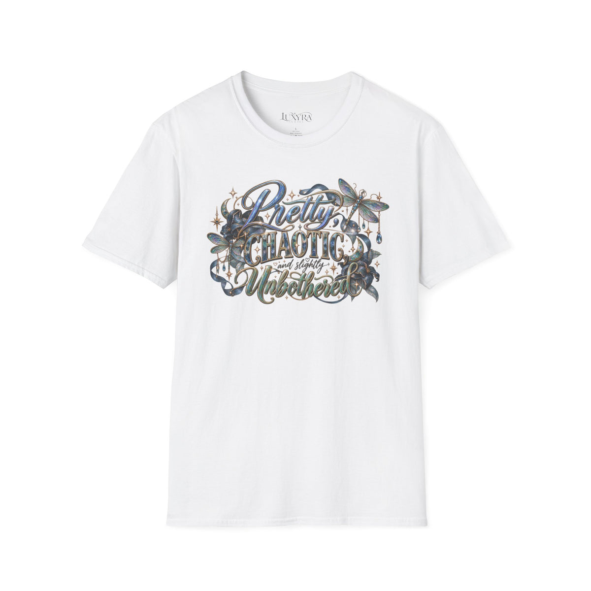 Pretty Chaotic and Unbothered Silver Tee