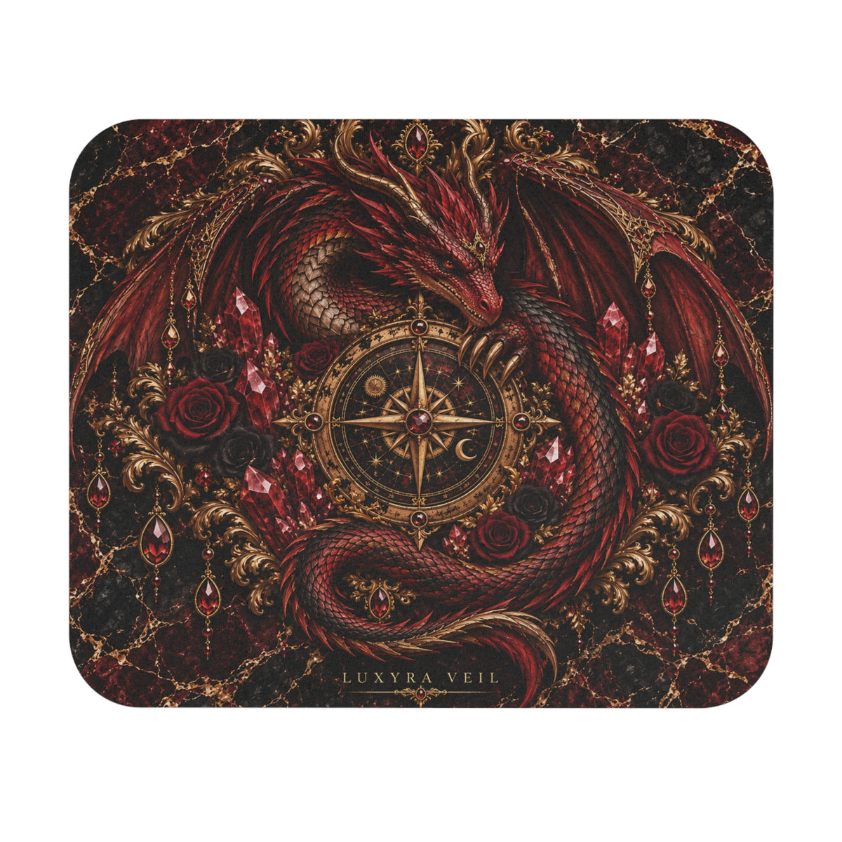 Crimson Dragon Mouse Mat