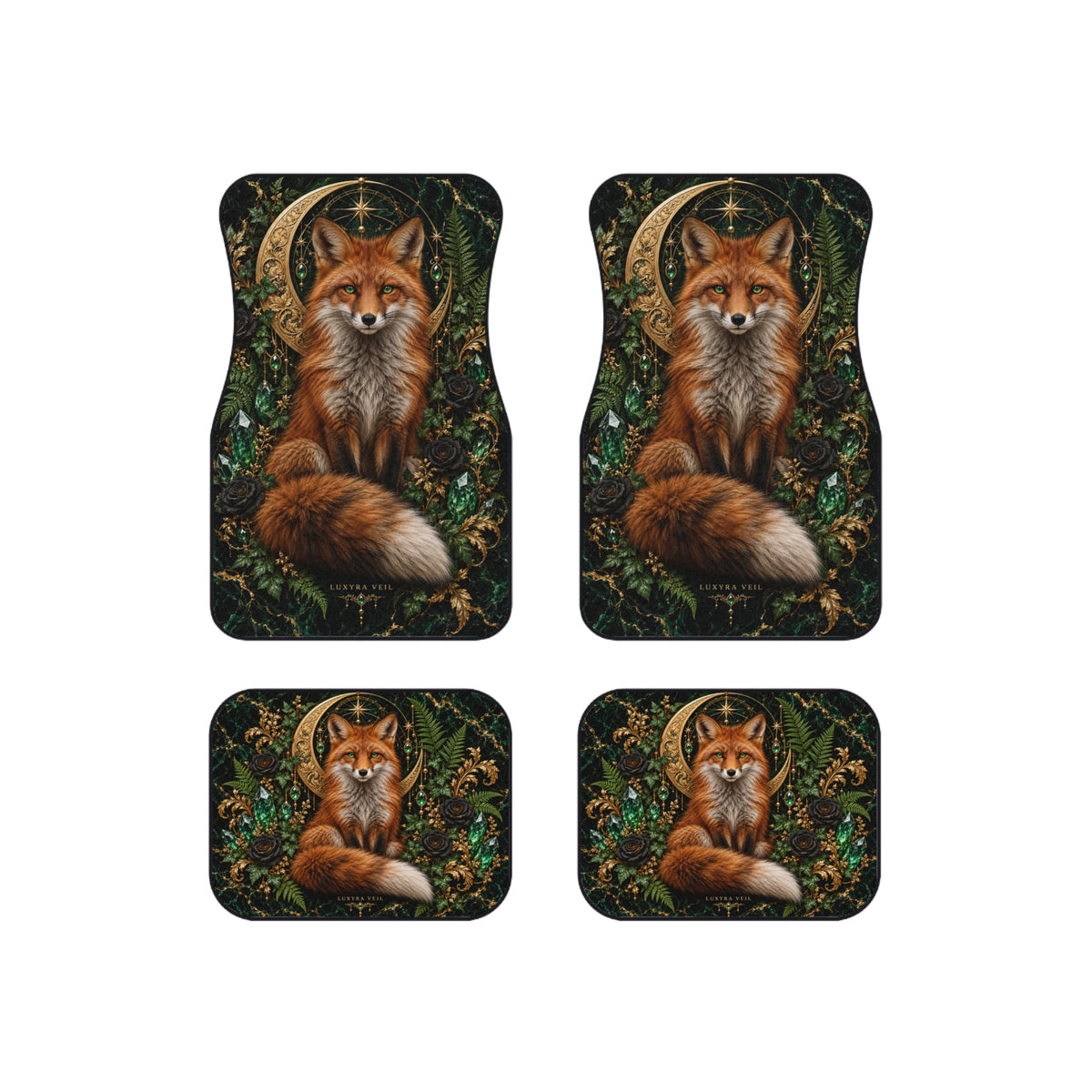Woodland Fox Car Floor Mats – Set of 4