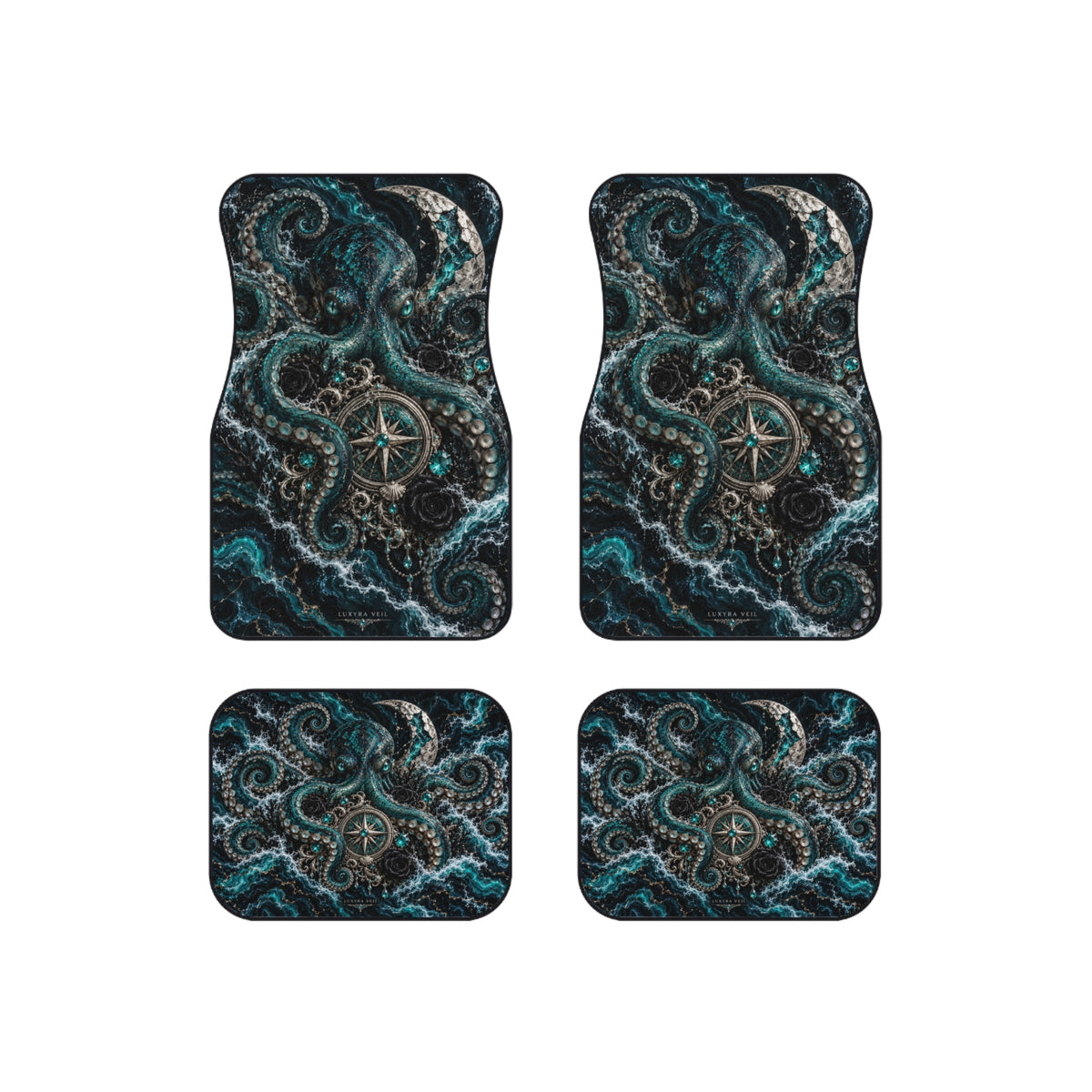 Abyssal Octopus Car Floor Mats – Set of 4