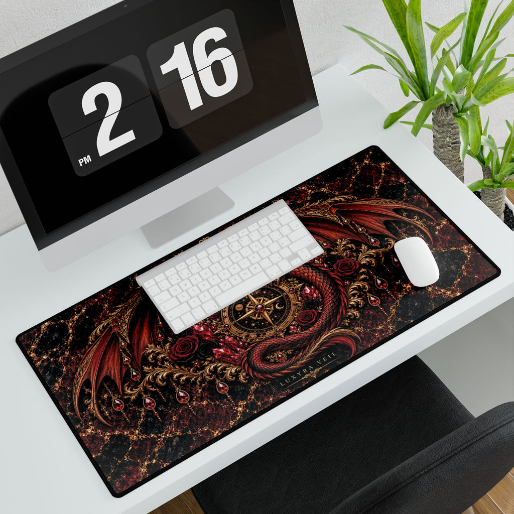 Crimson Dragon Desk Mat