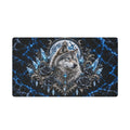 Frost Wolf Stitched-Edge Desk Mat