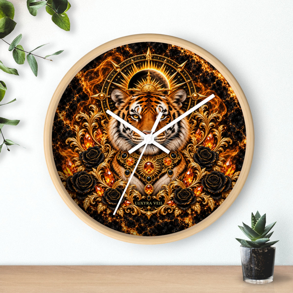 Solar Tiger Wall Clock