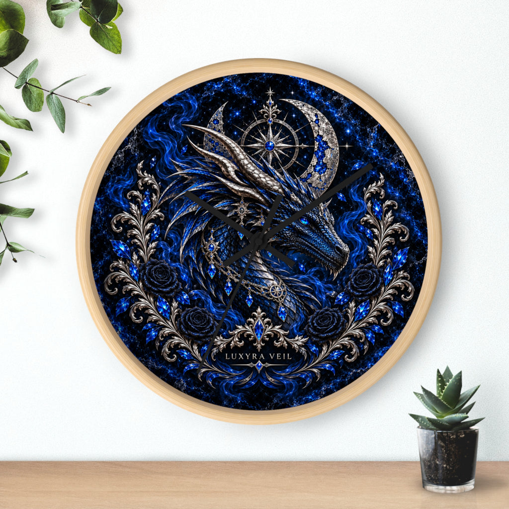 Sapphire Dragon Wall Clock