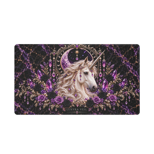 Celestial Unicorn Stitched-Edge Desk Mat
