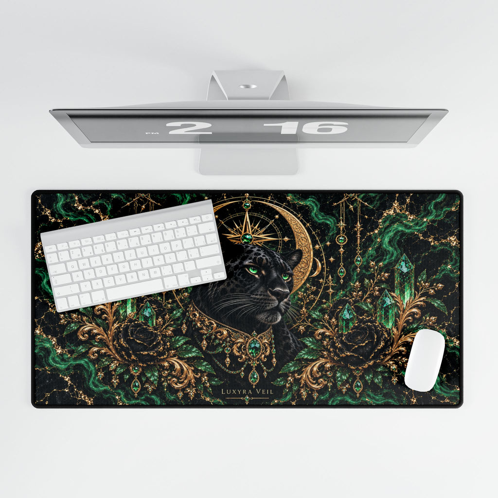 Emerald Panther Desk Mat