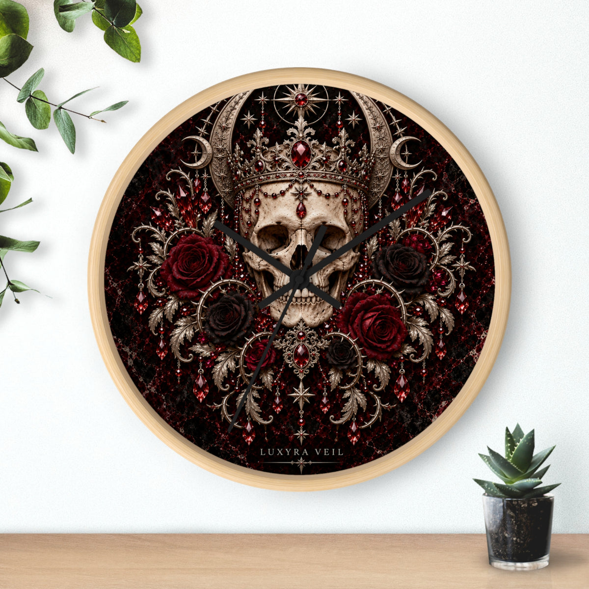 Crowned Skull Wall Clock