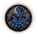 Sapphire Peacock Wall Clock