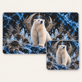 Arctic Polar Bear bundle with 24 by 14 inch desk mat and matching 9 by 8 inch mouse pad