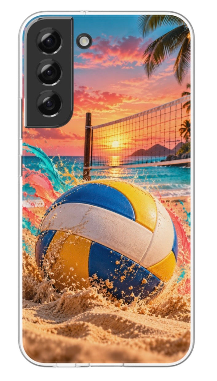 Beach Volleyball Sunset phone case