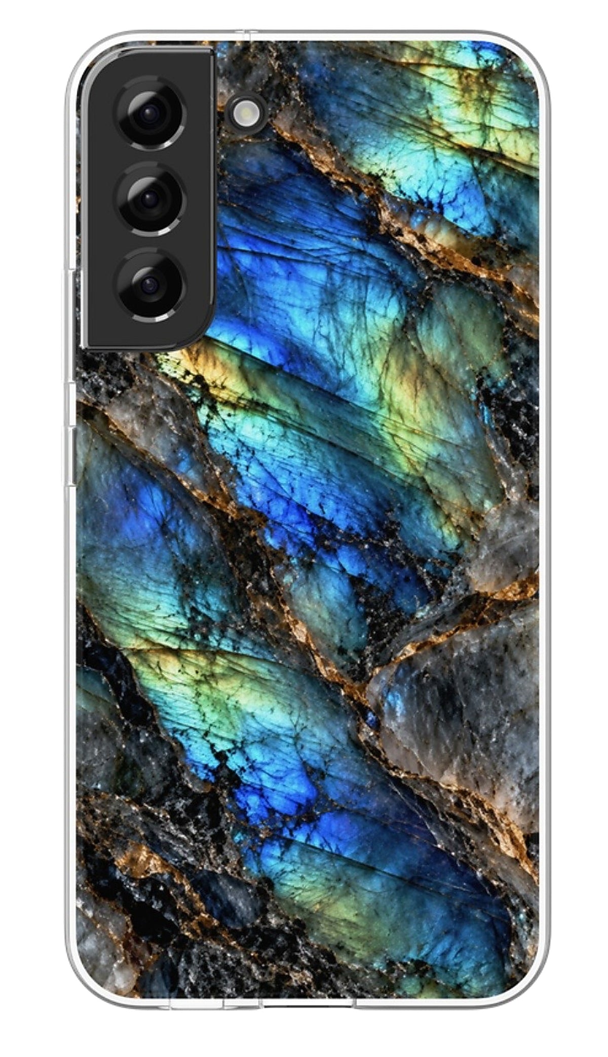 Blue Labradorite Stone phone case mockup