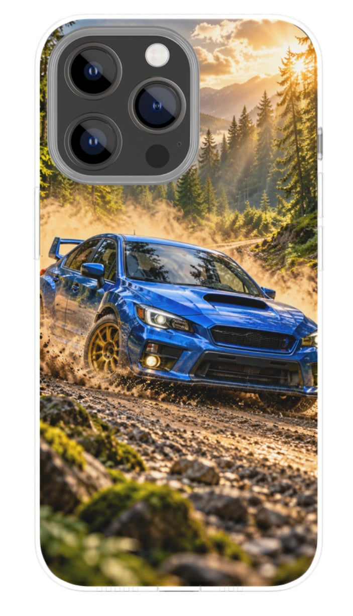 Blue Rally Car phone case