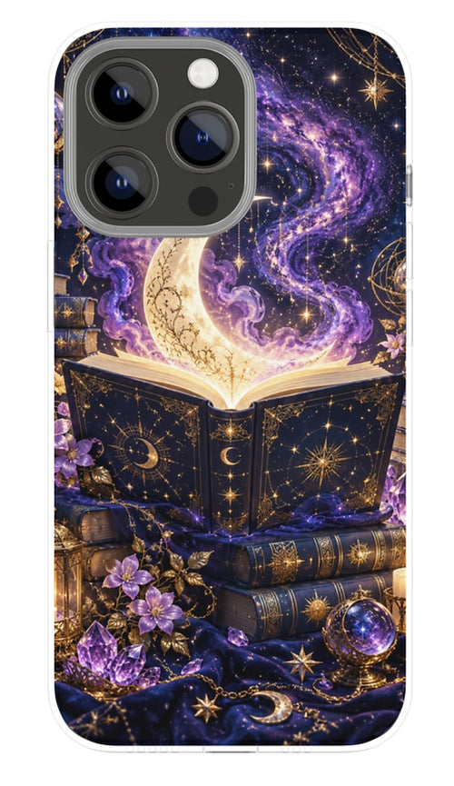 Celestial Spellbook phone case mockup