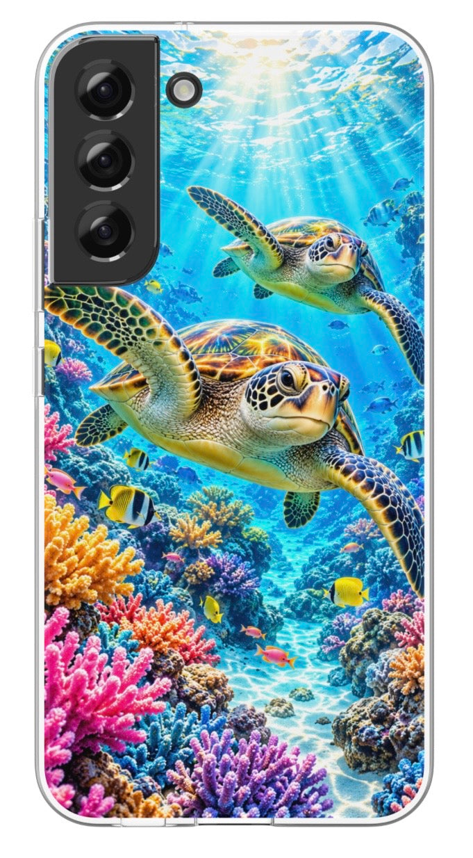 Coral Reef Sea Turtles phone case