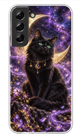 Cosmic Black Cat phone case