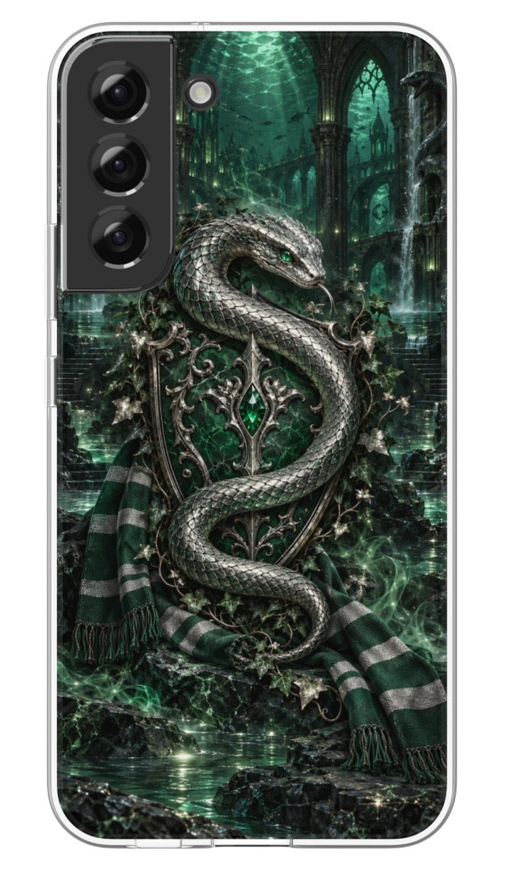 Emerald Serpent Crest phone case
