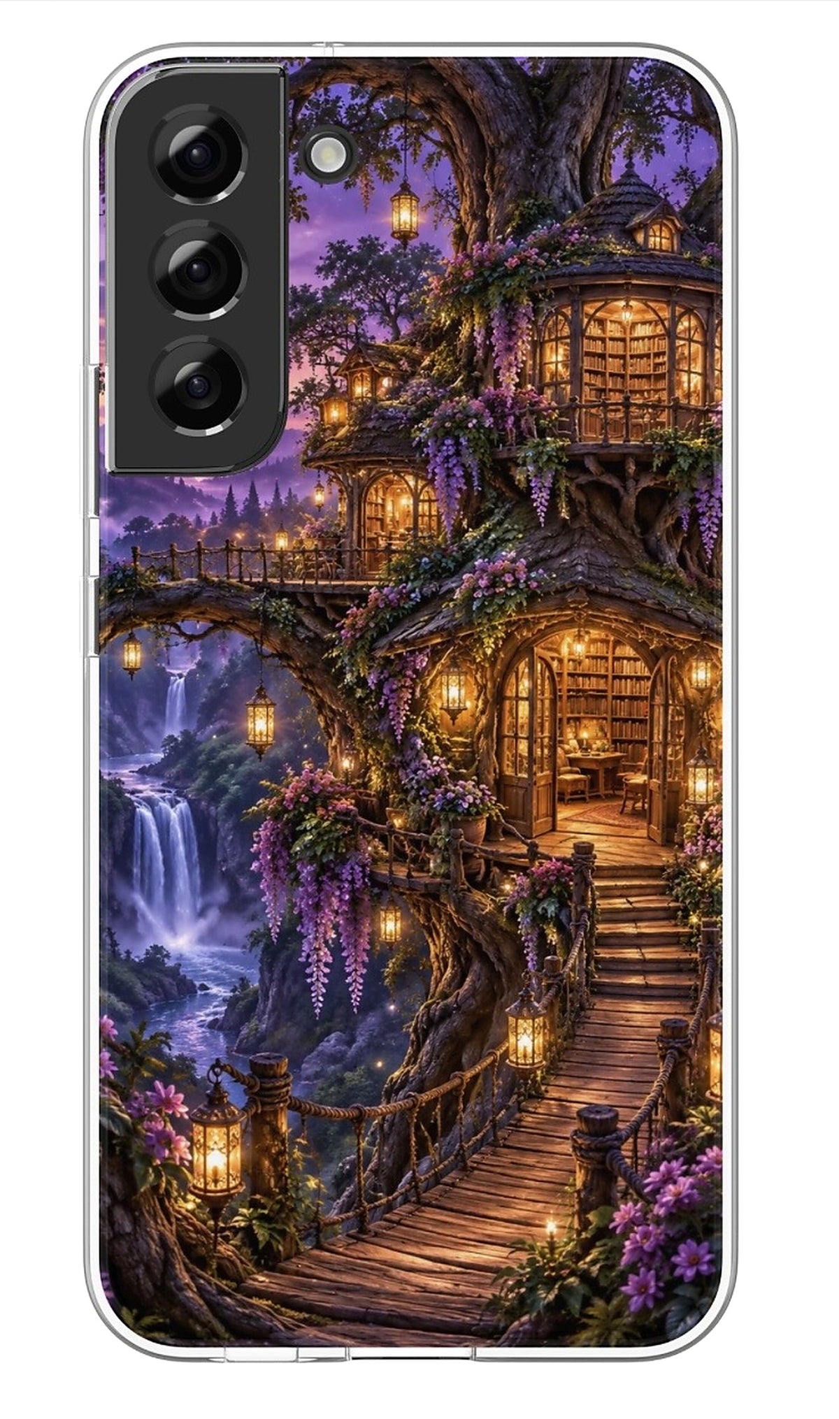 Enchanted Lantern Treehouse phone case mockup