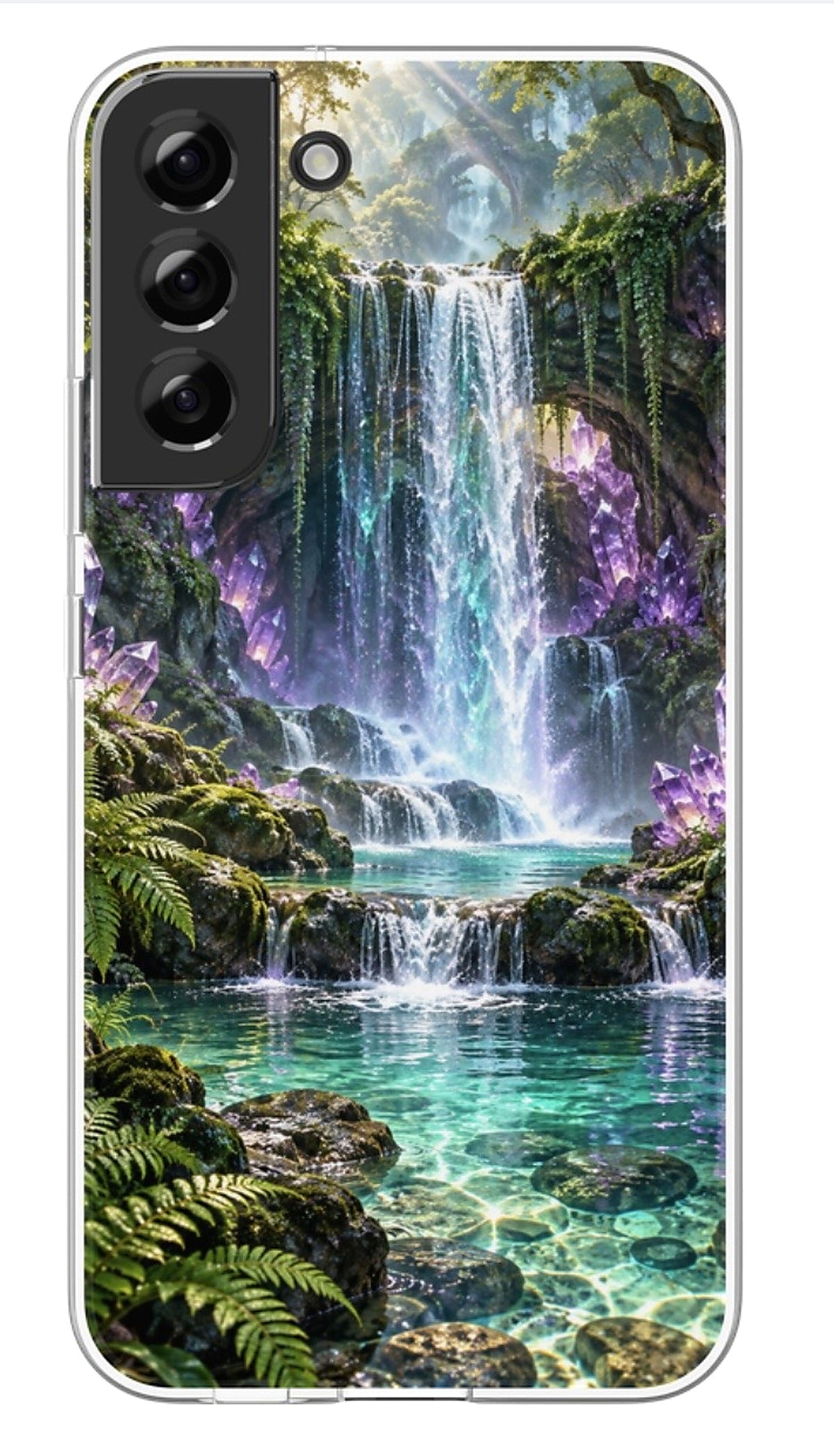 Enchanted Waterfall phone case mockup
