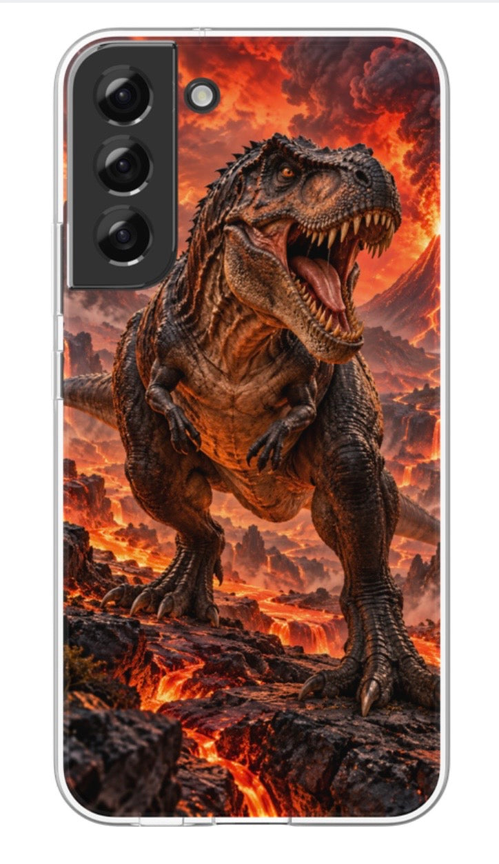 Fiery Tyrannosaurus Rex phone case
