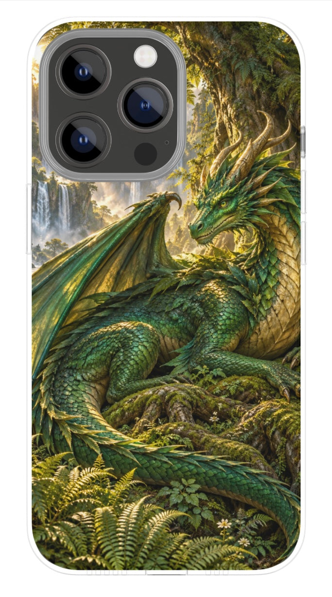 Forest Emerald Dragon phone case