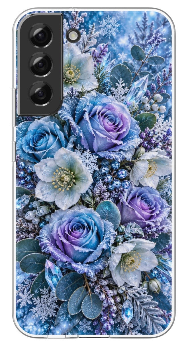 Frosted Lavender Roses phone case