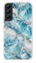 Icy Aquamarine Geode phone case mockup