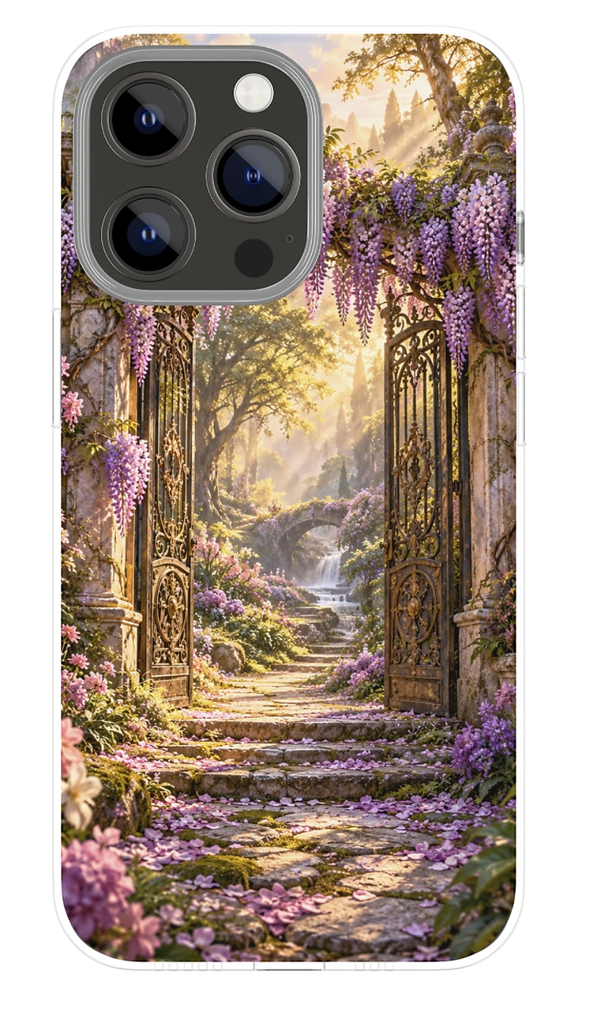 Lavender Enchanted Garden phone case mockup