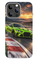 Lime Green Race Car phone case