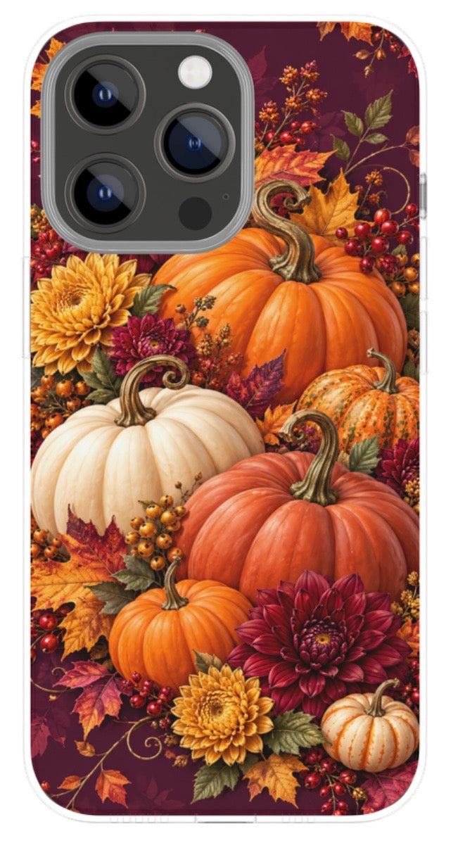 Harvest Pumpkin Bouquet phone case mockup