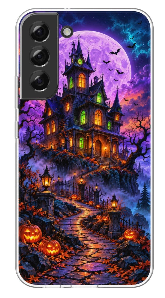 Moonlit Haunted Manor phone case mockup