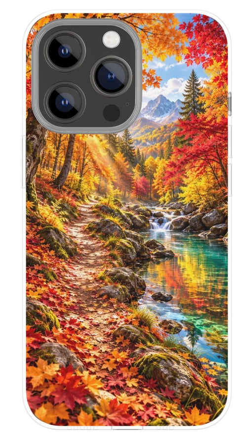 Autumn Forest Stream phone case
