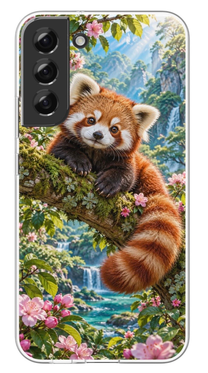 Red Panda Mountain Retreat phone case