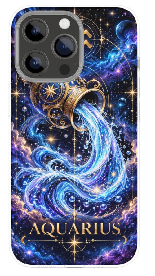 Aquarius Cosmic Waters phone case