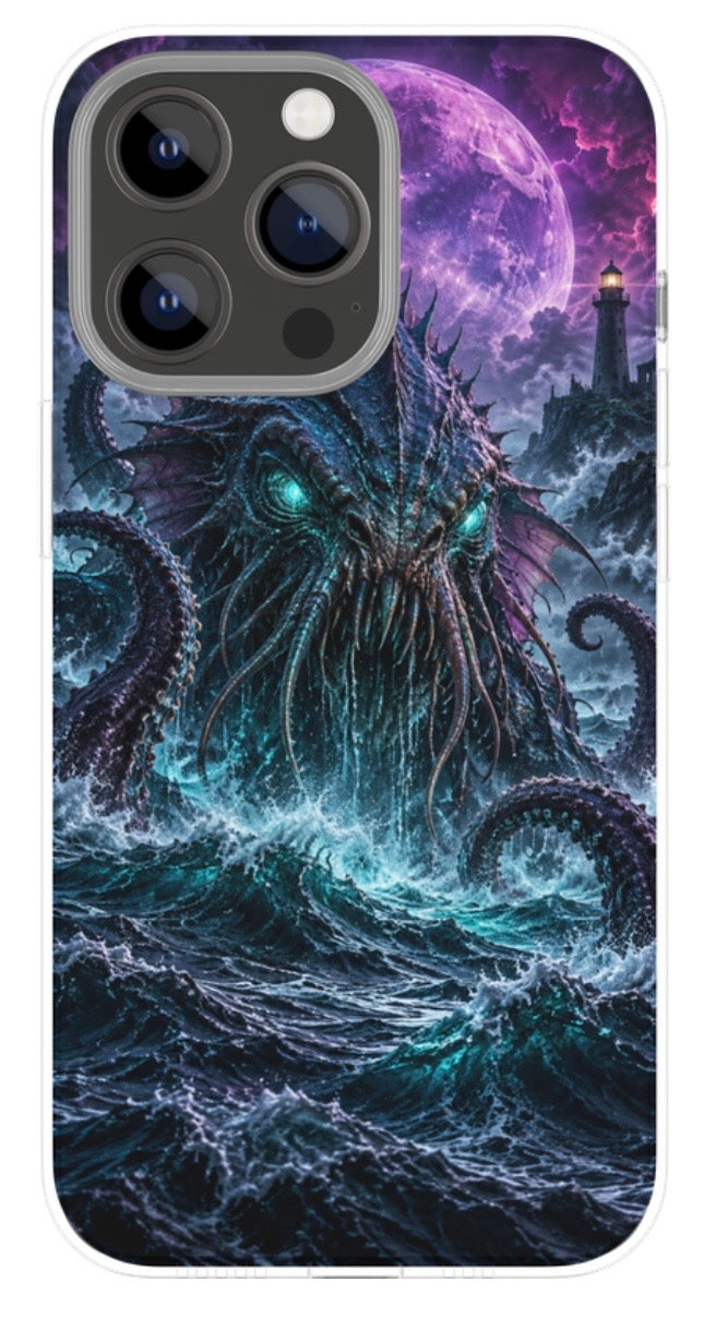 Moonlit Abyss Kraken phone case