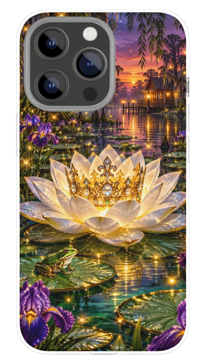 Golden Lotus Lagoon phone case